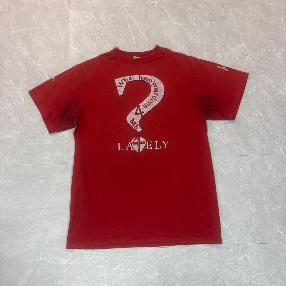 Vintage Kingsley Terrace Church of Christ Red Graphic T-Shirt Mens Large 2528